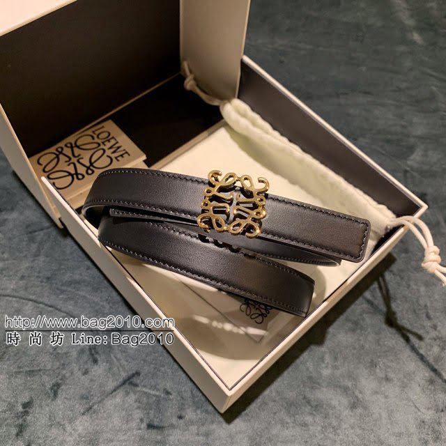 LOEWE女士皮帶 羅意威Anagram圖案帶扣小牛皮腰帶  jjp1327